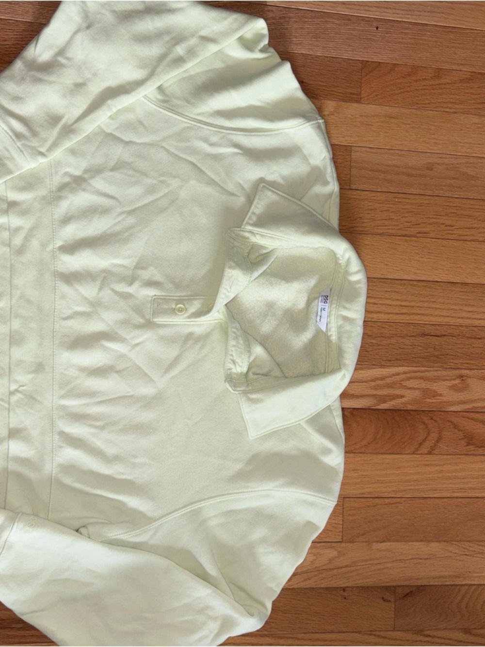 Light green Collared Pullover Sweatshirt